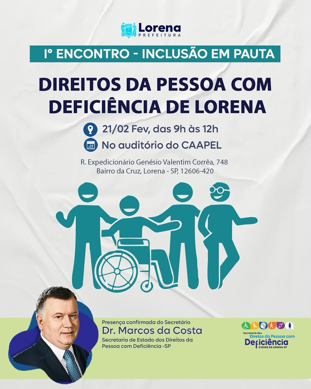 Lorena sediará Encontro Regional “Inclusão em Pauta”