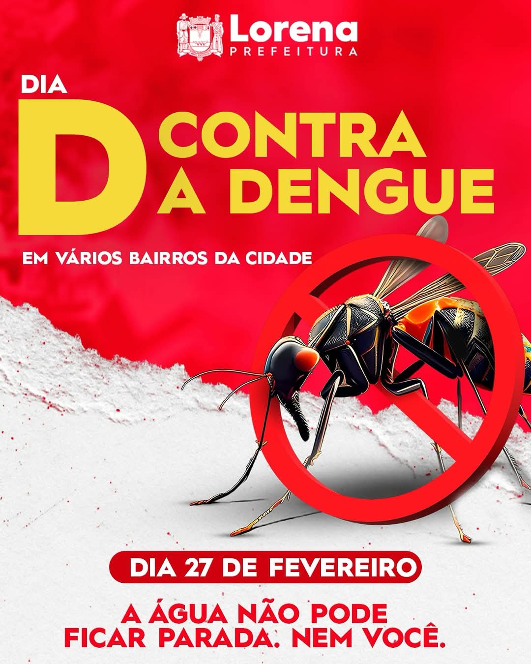 Confira os bairros que terão ações contra a Dengue nesta quinta (27)