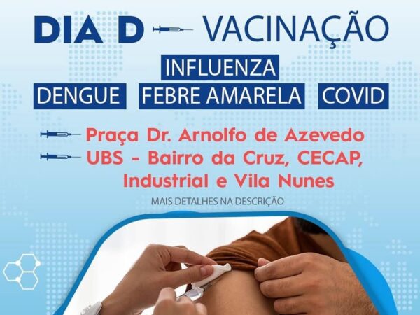 Prefeitura de Lorena promove Dia D de vacinação neste sábado (10)