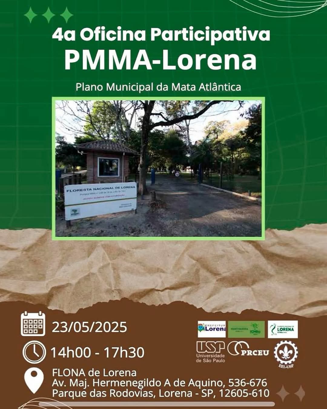 Participe da 4ª Oficina Participativa do Plano Municipal da Mata Atlântica de Lorena