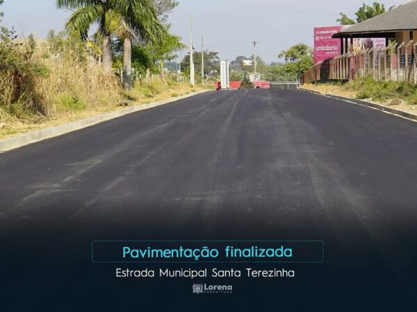 Prefeitura finaliza pavimentação da Estrada Municipal Santa Terezinha