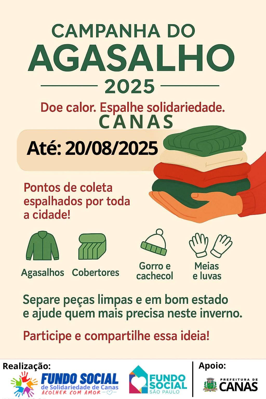 Campanha do Agasalho em Canas
