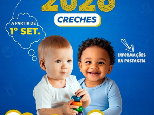 Inscrições on-line para vagas em creche começam no dia 1º de setembro em Lorena