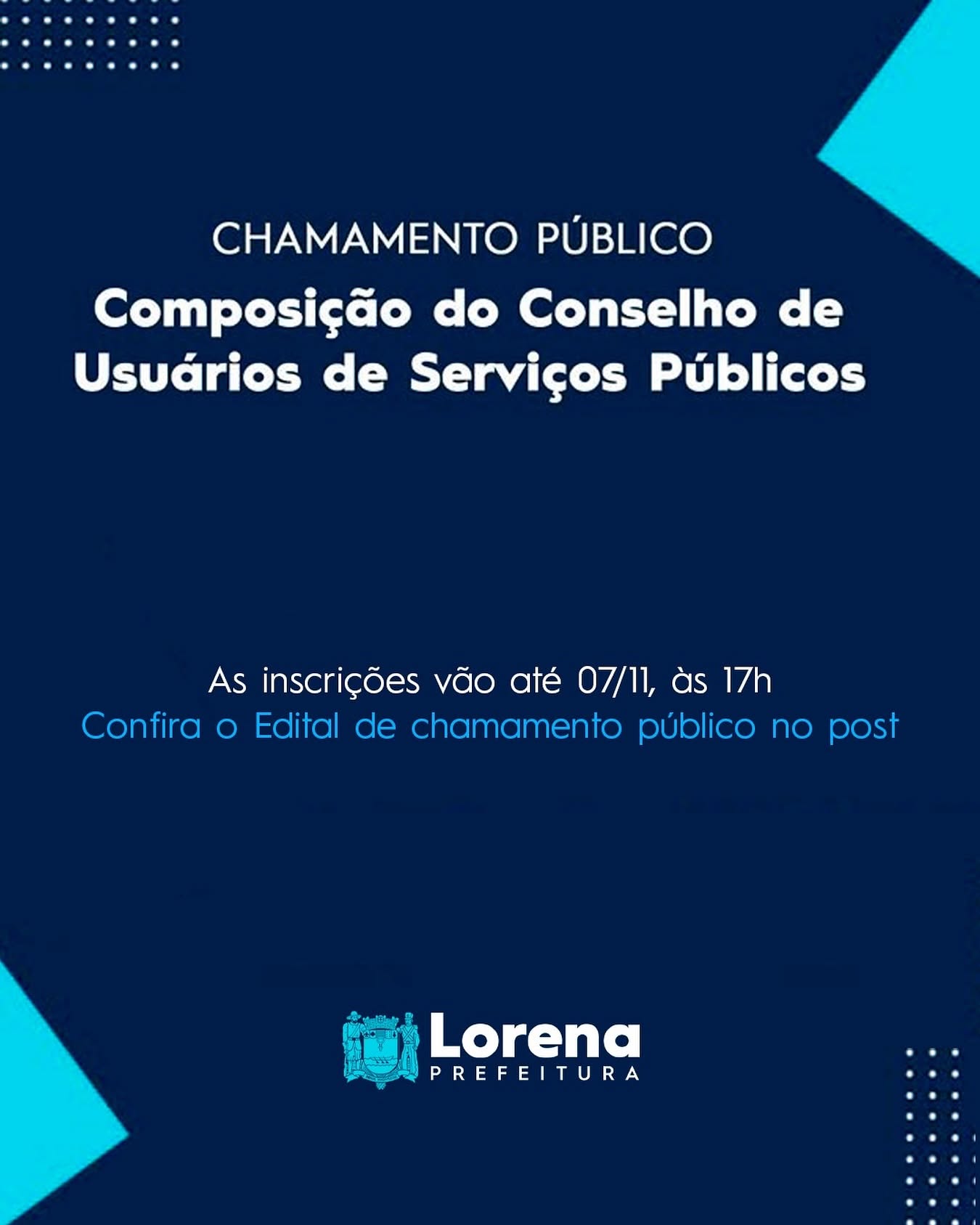 Prefeitura reabre Chamamento Público para composição do Conselho de Usuários de Serviços Públicos