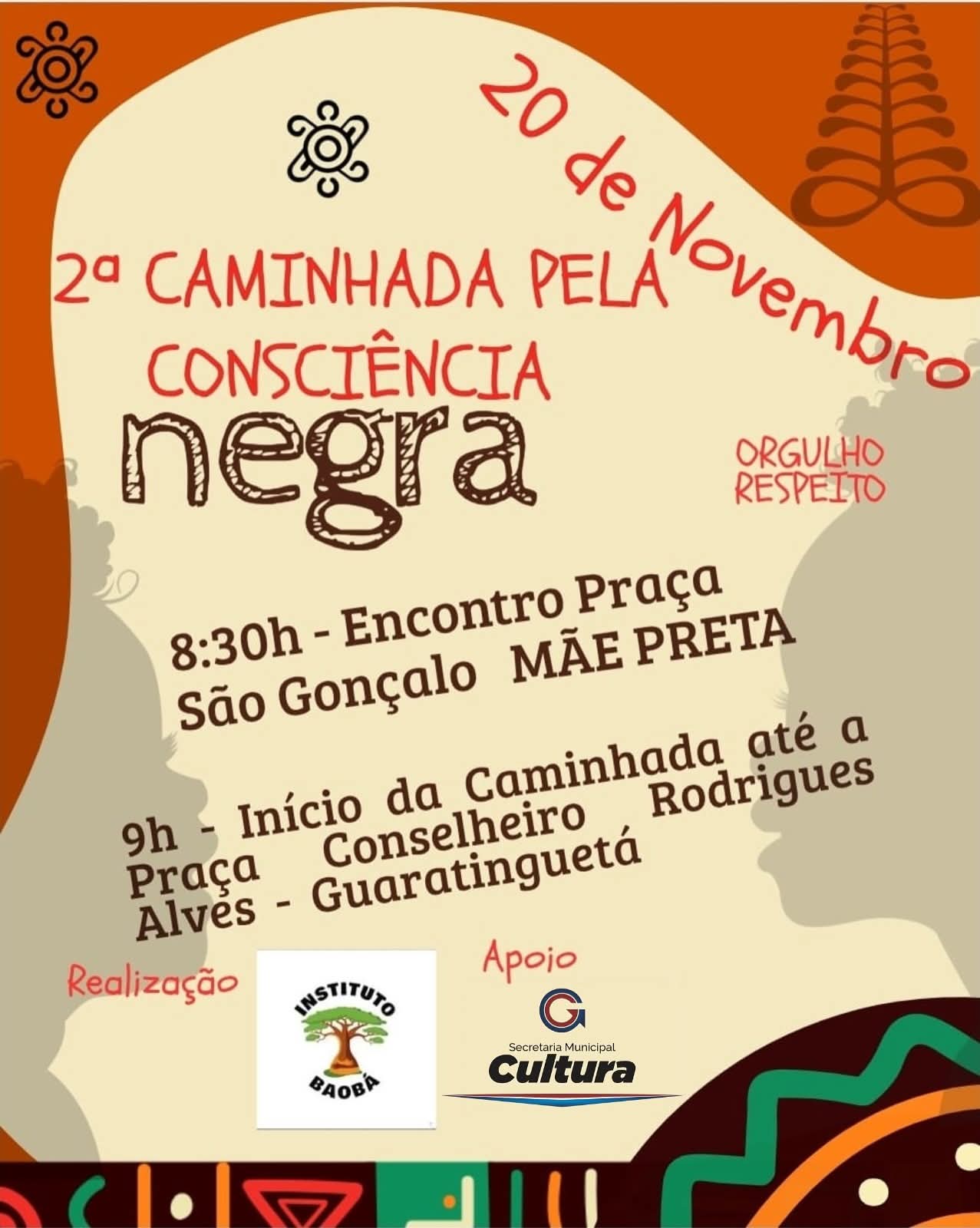 Guaratinguetá realiza 2ª Caminhada pela Consciência Negra no dia 20 de novembro