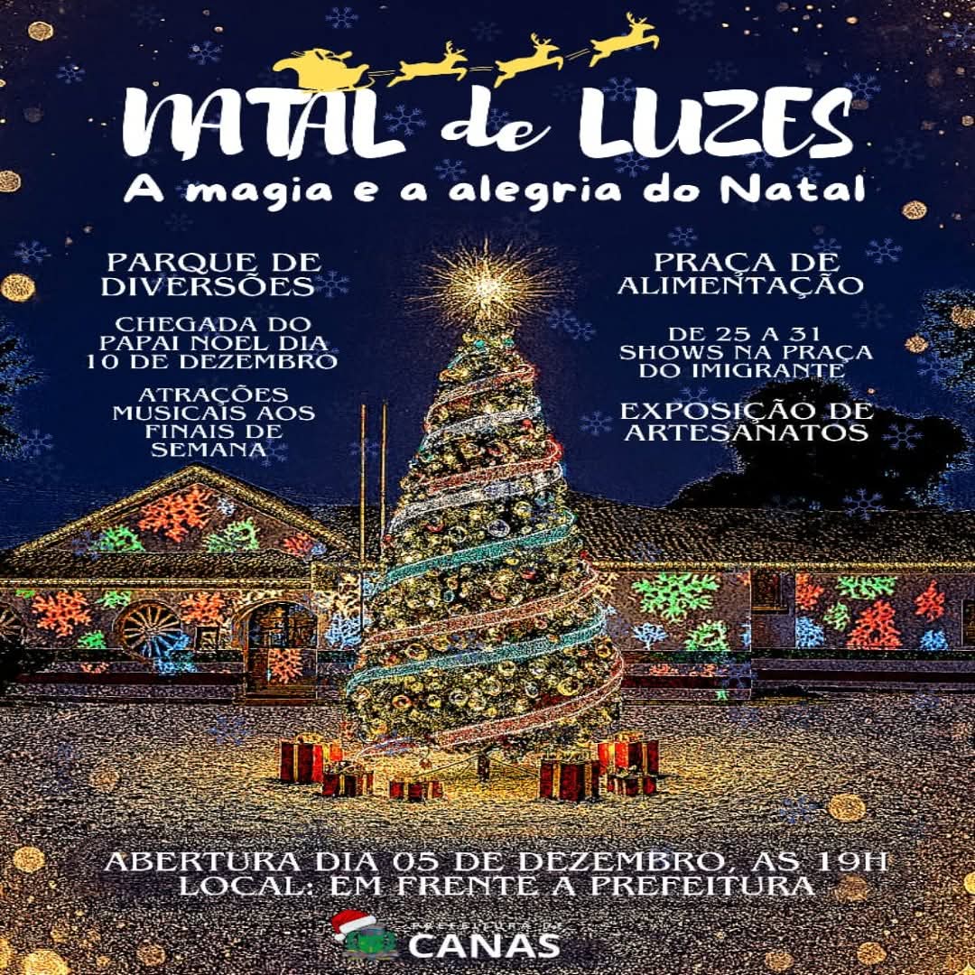 𝗣𝗿𝗼𝗴𝗿𝗮𝗺𝗮çã𝗼 𝗱𝗼 𝗡𝗮𝘁𝗮𝗹 𝗱𝗲 𝗟𝘂𝘇𝗲𝘀 𝘁𝗲𝗺 𝗶𝗻í𝗰𝗶𝗼 𝗲𝗺 𝗖𝗮𝗻𝗮𝘀 𝗻𝗼 𝗱𝗶𝗮 𝟬𝟱 𝗱𝗲 𝗱𝗲𝘇𝗲𝗺𝗯𝗿𝗼