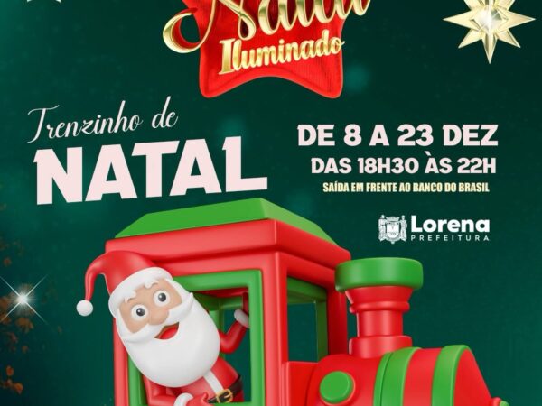 Programação do Trenzinho de Natal em Lorena começa essa semana