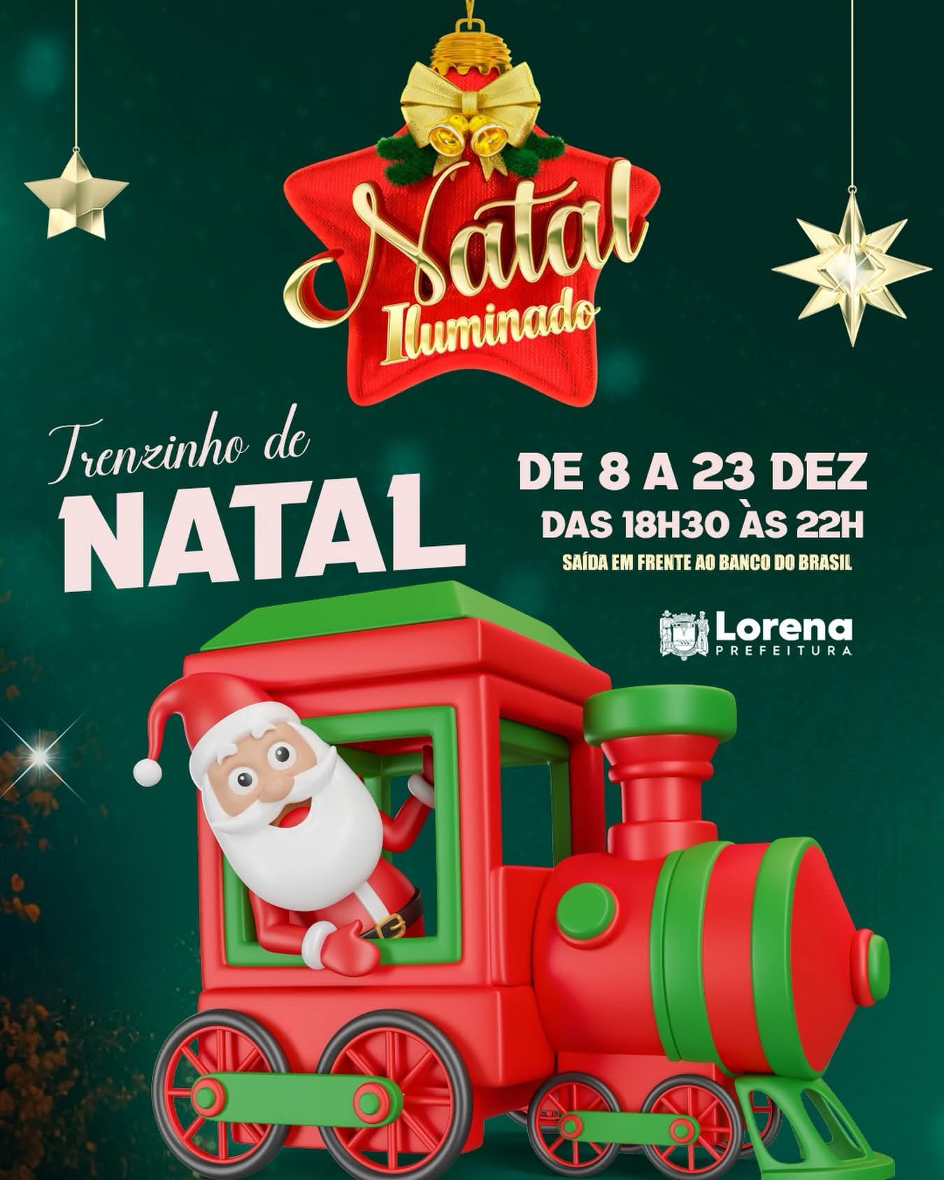 Programação do Trenzinho de Natal em Lorena começa essa semana