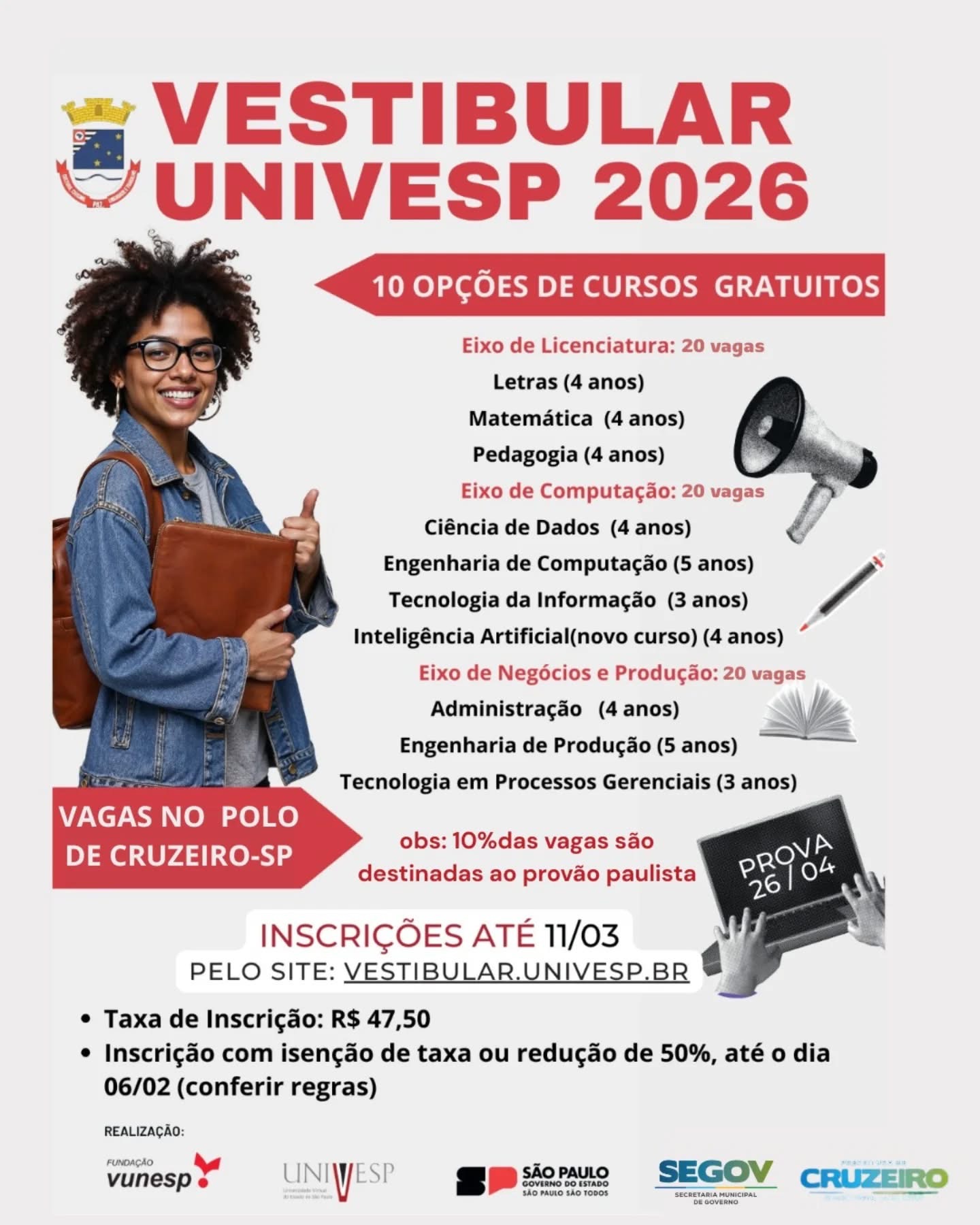 Univesp abre inscrições para vestibular 2026