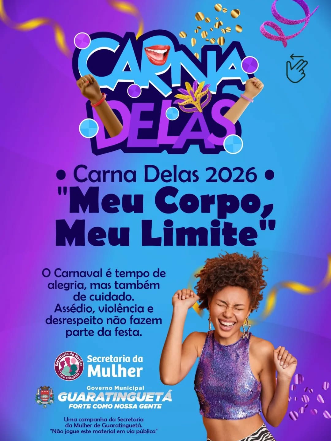 Secretaria da Mulher de Guará lança a 2ª edição do projeto “Carna Delas”