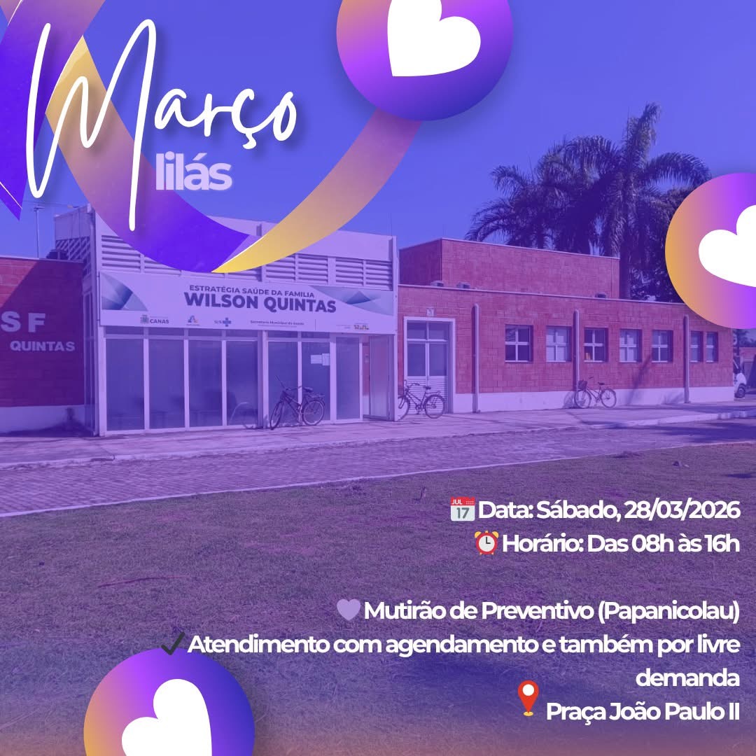 Saúde de Canas r𝐞𝐚𝐥𝐢𝐳𝐚 𝐦𝐮𝐭𝐢𝐫𝐚̃𝐨 𝐝𝐞 𝐞𝐱𝐚𝐦𝐞𝐬 𝐩𝐫𝐞𝐯𝐞𝐧𝐭𝐢𝐯𝐨𝐬 no Março Lilás