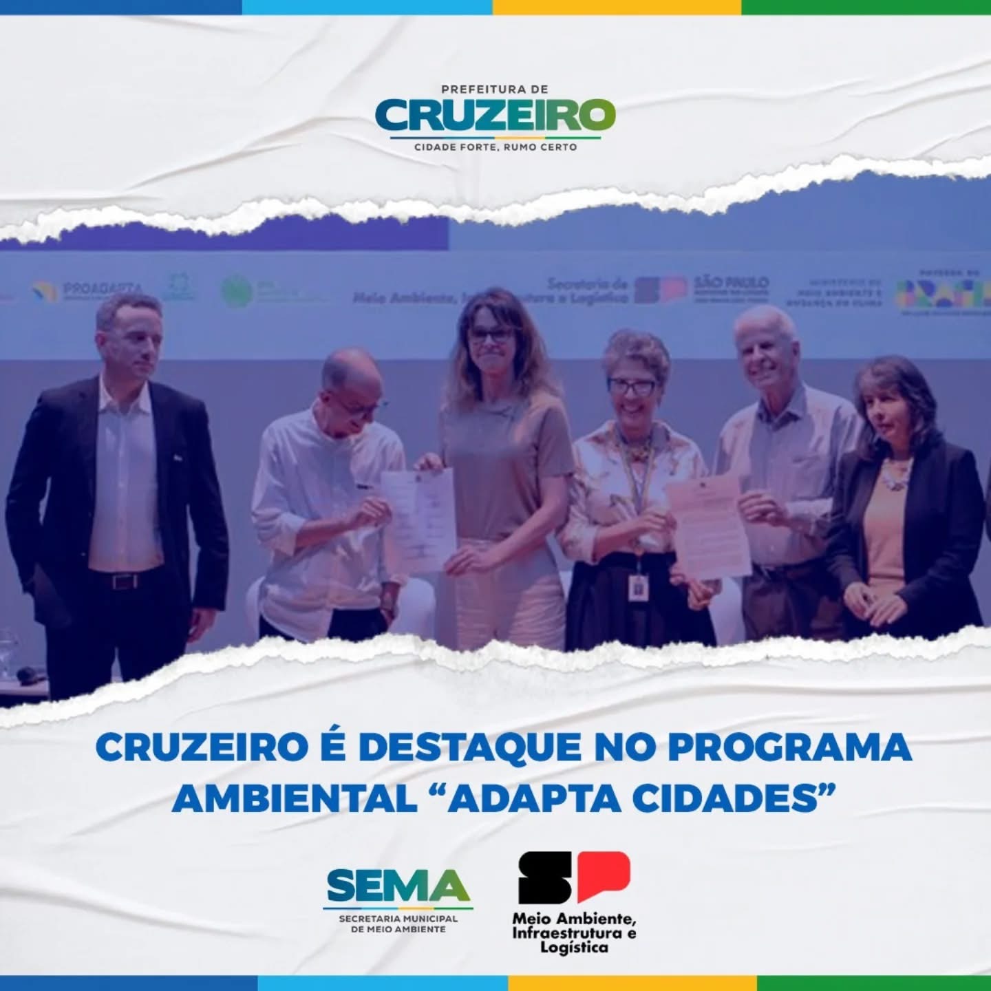 Cruzeiro participa do Adapta Cidade e é reconhecida como uma das cidades com mais projetos ambientais do Estado