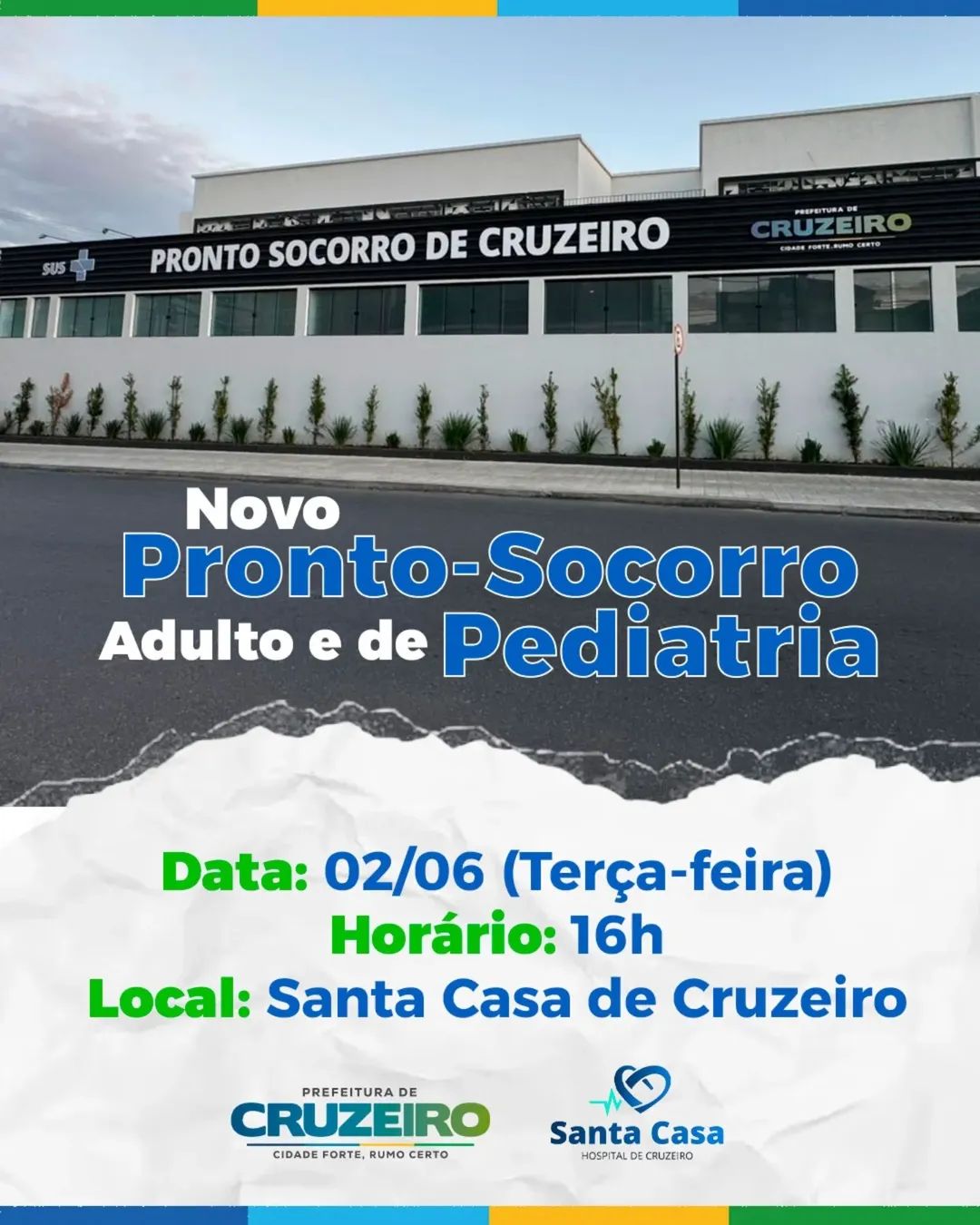 Cruzeiro inaugura novo Pronto-Socorro Adulto e de Pediatria