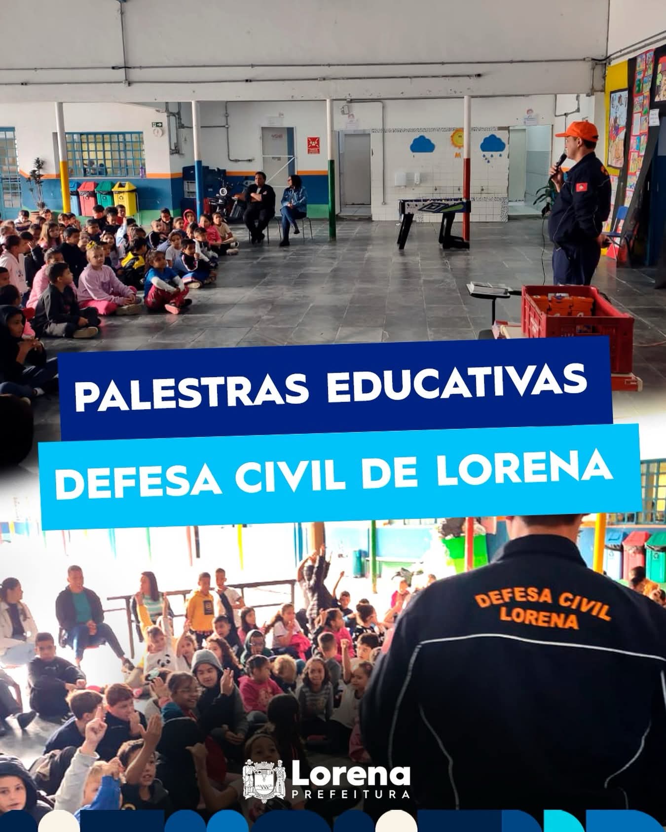 Defesa Civil de Lorena inicia projeto de palestras educativas nas escolas
