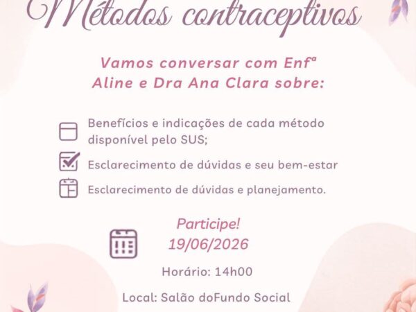 Em Canas, a saúde da mulher está em pauta com palestras sobre métodos contraceptivos