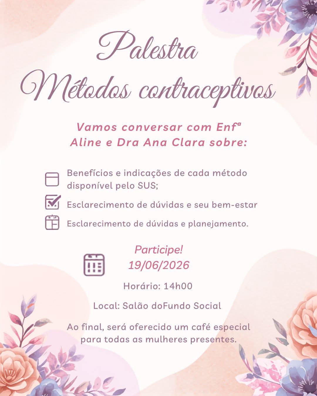 Em Canas, a saúde da mulher está em pauta com palestras sobre métodos contraceptivos