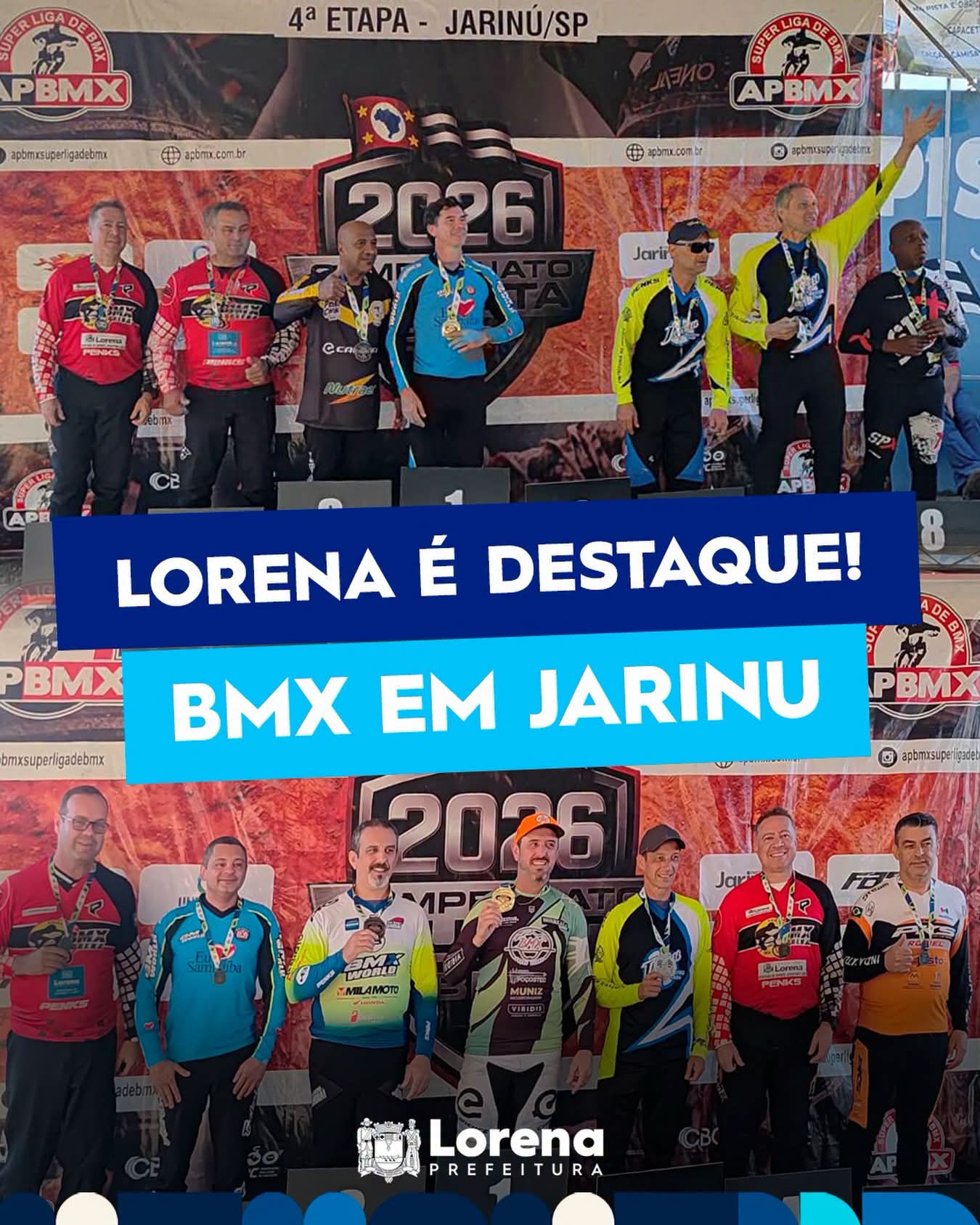 Atletas lorenenses disputam 4ª etapa do Campeonato Paulista de BMX 2026 em Jarinu