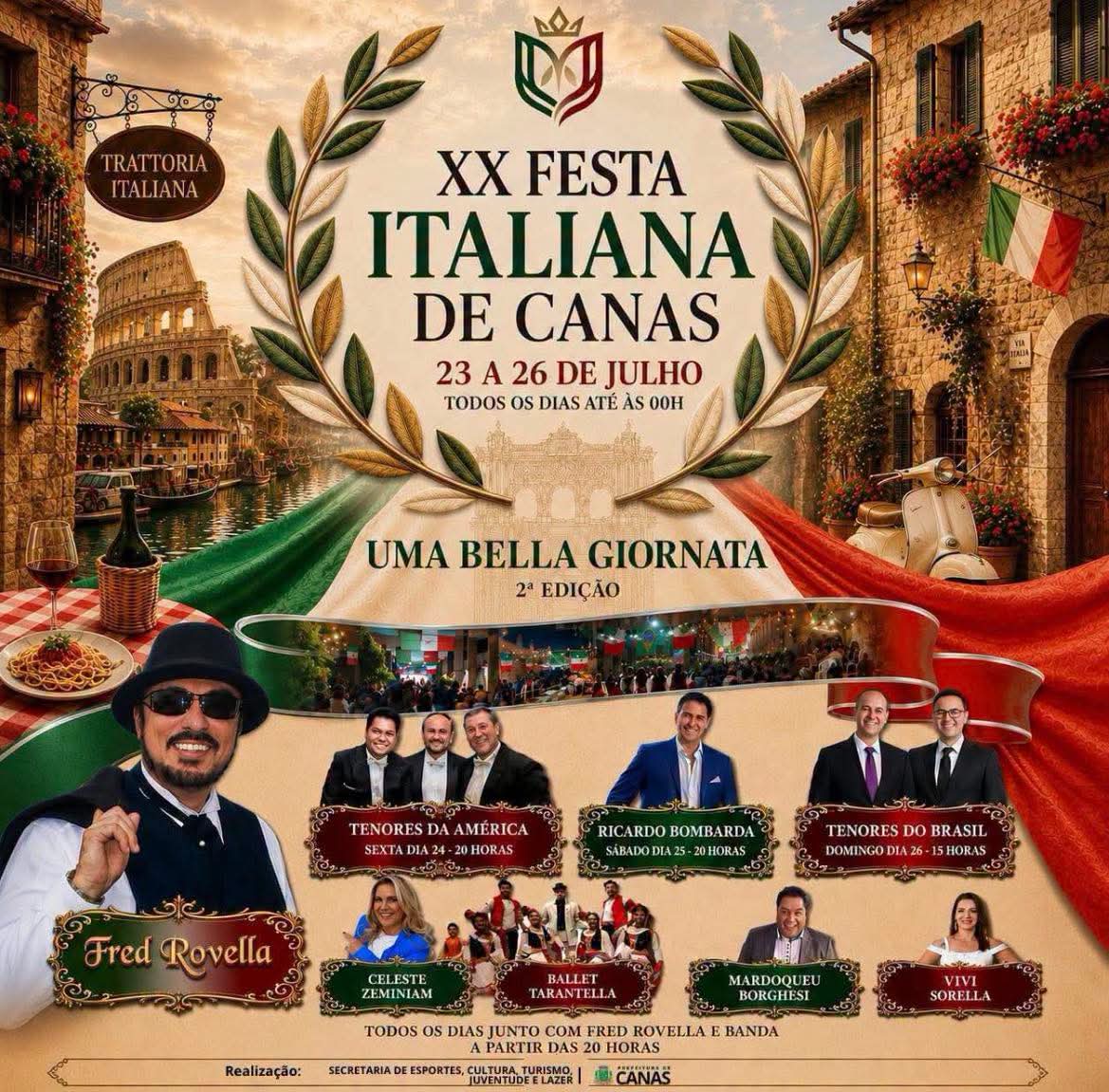 XX Festa Italiana de Canas promete reunir multidões em julho