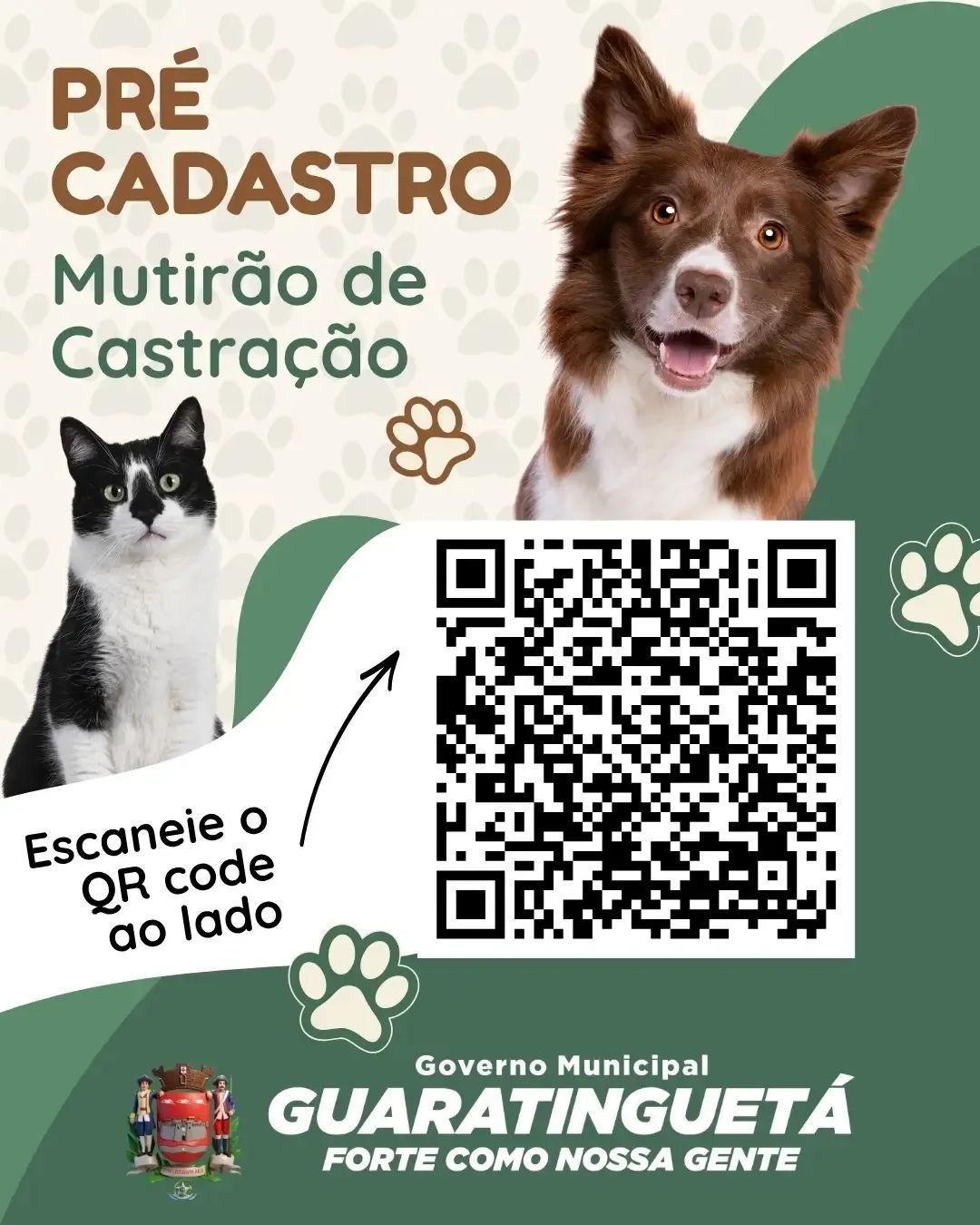 Pré-cadastro para castração animal em Guaratinguetá