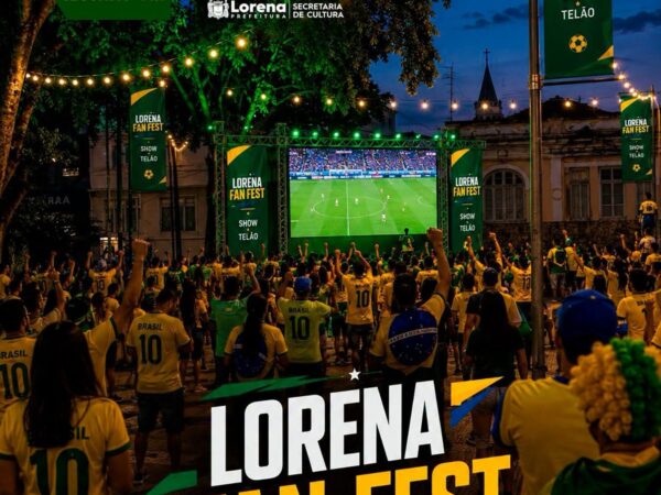 Prefeitura transmite partida entre Brasil e Japão no Lorena Fan Fest