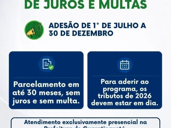 Guará oferece oportunidade de regularizar débitos com condições especiais