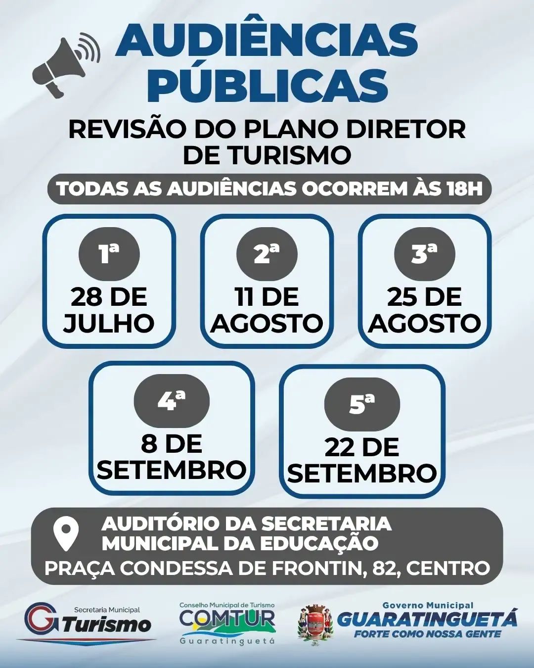 Prefeitura de Guará promove audiências públicas para revisão do Plano Diretor de Turismo