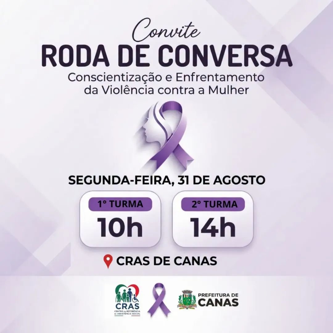 Canas realiza roda de conversa neste Agosto Lilás
