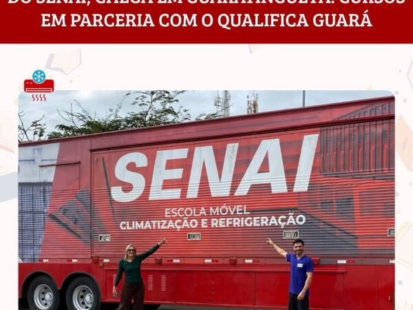 Carreta de Capacitação da Escola Móvel do SENAI chega em Guaratinguetá