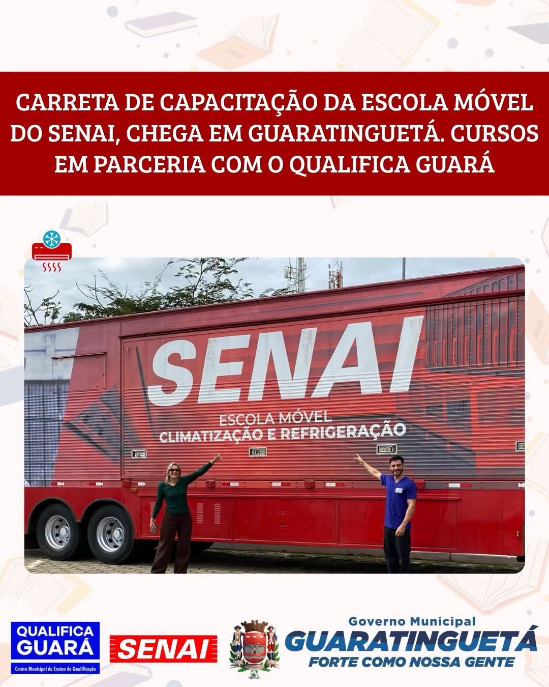Carreta de Capacitação da Escola Móvel do SENAI chega em Guaratinguetá