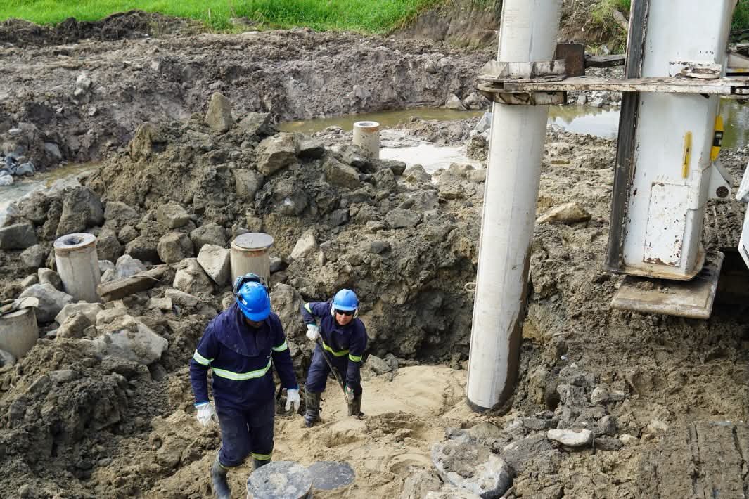 MRS realiza obra de drenagem no Rio Mandi, no trecho do bairro Vila Geny