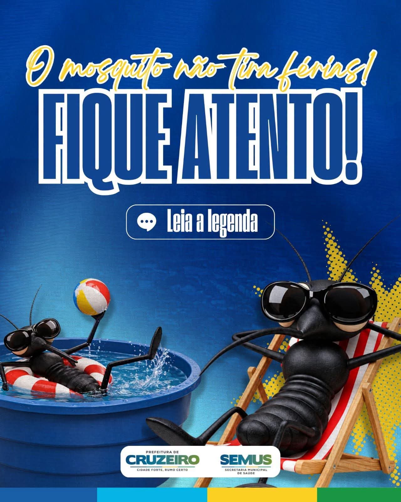 Cruzeiro alerta população para o aumento do mosquito Aedes aegypti