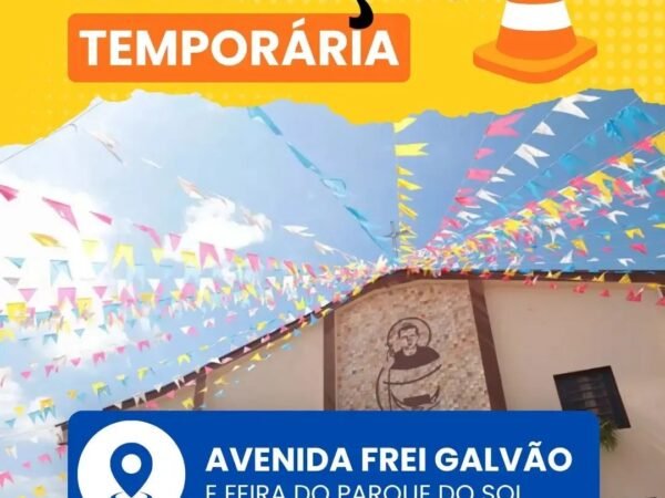 Interdição da Avenida Frei Galvão e alteração temporária da Feira Livre do Parque do Sol, em Guará