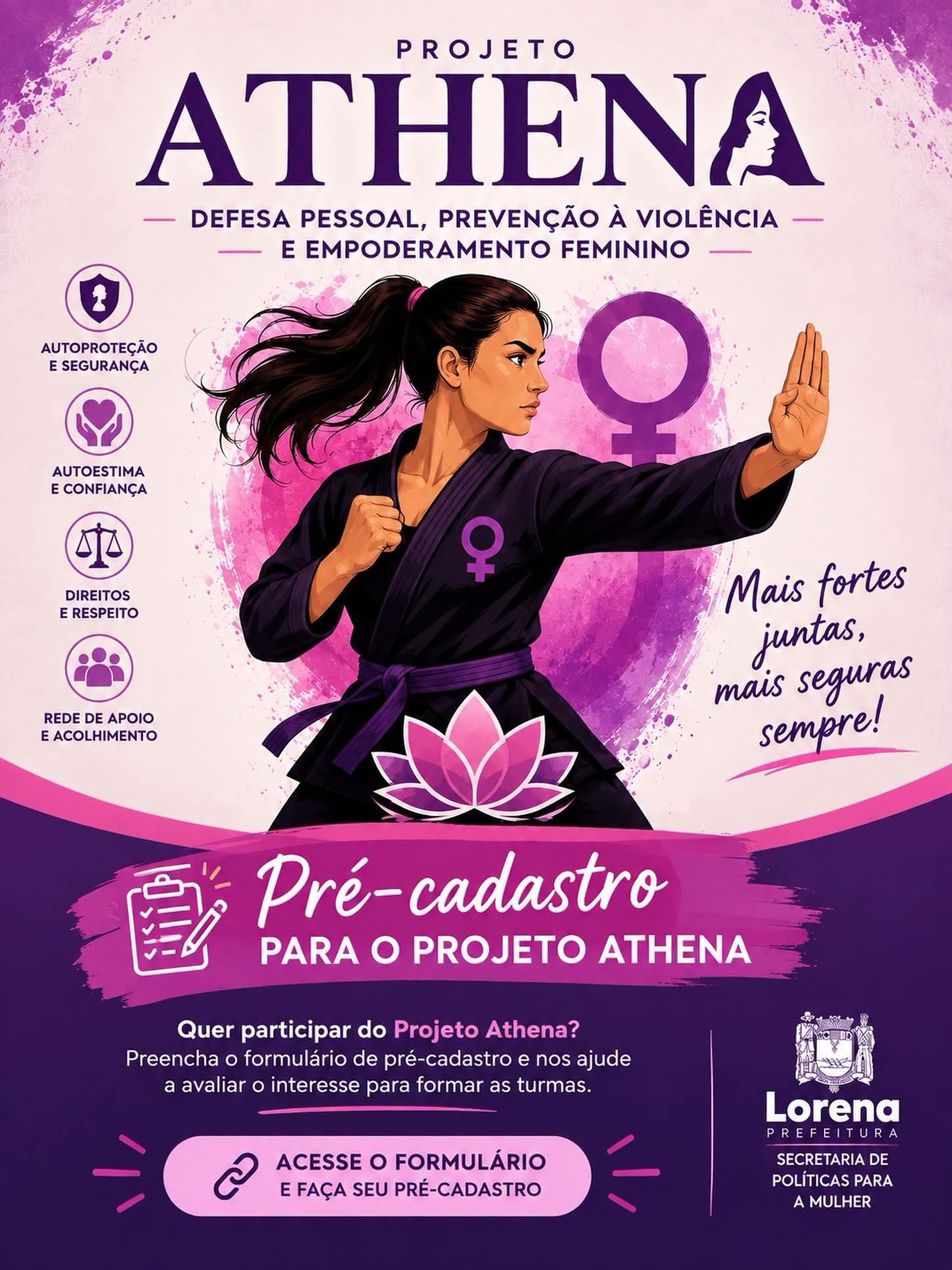 Prefeitura de Lorena abre formulário para identificar interesse em curso de defesa pessoal para mulheres
