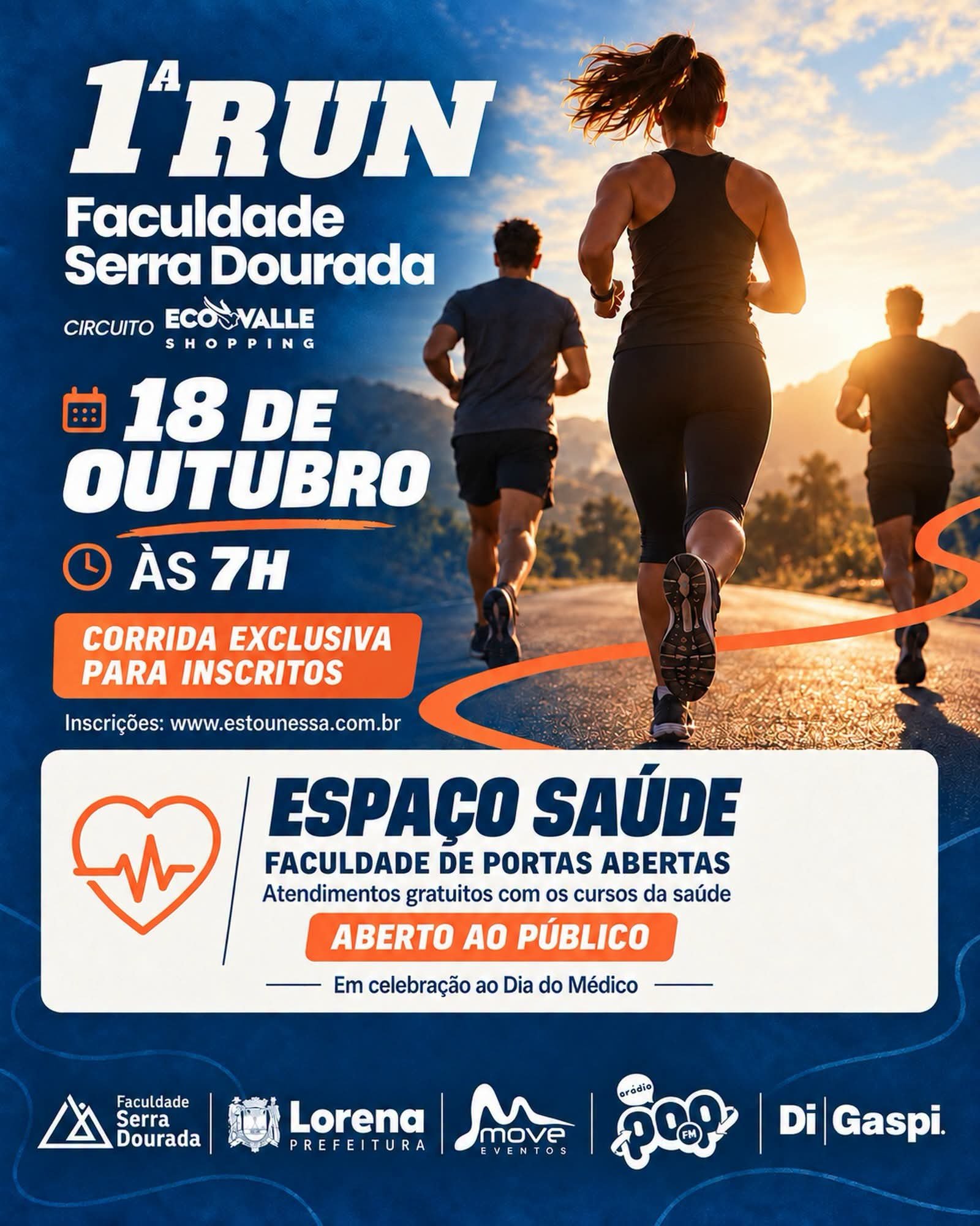 1ª RUN Faculdade Serra Dourada Lorena acontece no domingo (18)